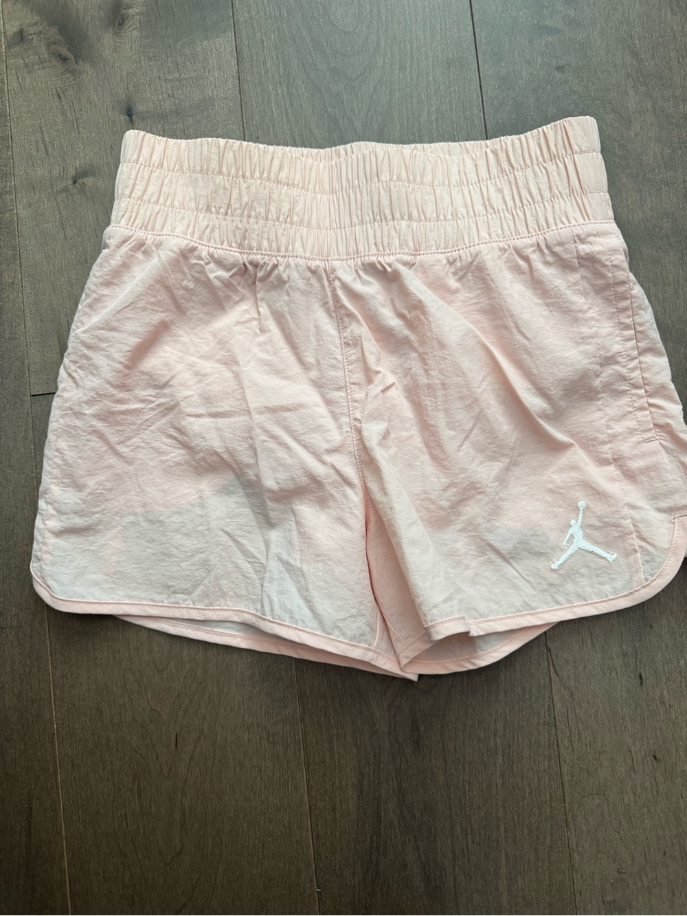 Jordan Women's Light Pink Elastic-Waist Athletic Shorts